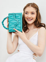 Keddo Turquoise Quilted Handbag - Franklins