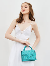 Keddo Turquoise Quilted Handbag - Franklins