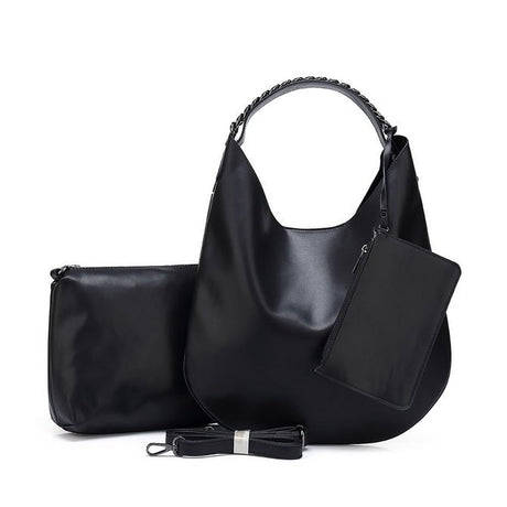 Large Black Slouch Shopper Tote Handbag - Franklins