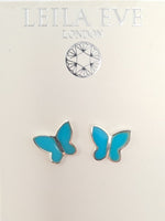 Leila Eve Jade Stone Butterfly Stud Earrings - Franklins