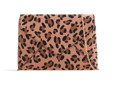 Leopard Print Faux Fur Clutch Bag - Franklins