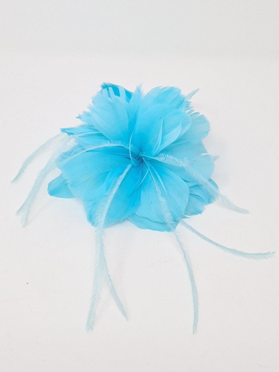 Lido Blue Feather Slide Fascinator - Franklins