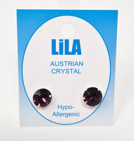 Lila Amethyst Crystal Stud Earring - Franklins
