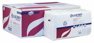 Lucart Airtech Pro Salon White Disposable Towel 43cmx77cm 100pk - Franklins