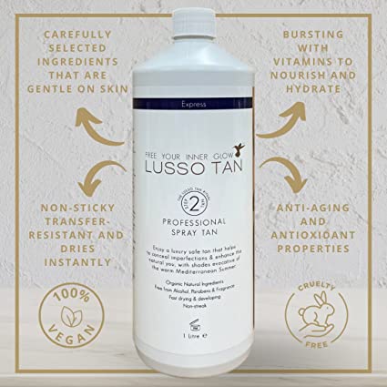 Lusso Tan Professional Spray Tan Express 1 Litre - Franklins