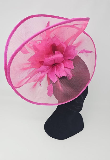 Magenta Pink Net Large Fascinator - Franklins