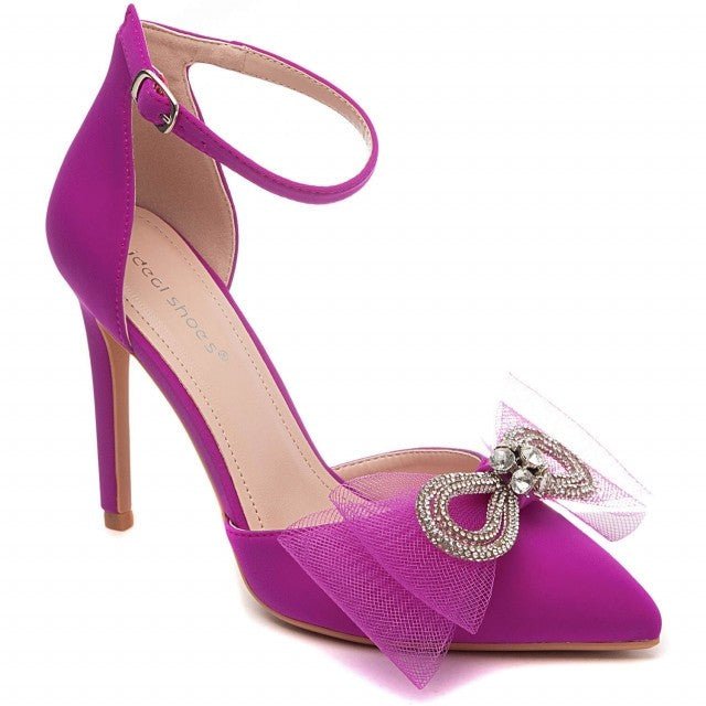 Enio Silla For Le Silla Purple Suede Open Toe Crystal Embellished Heel  Platform Pumps Size 37 Le Silla | TLC