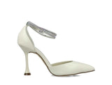 Menbur Cream Court with Diamanté Ankle Strap - Franklins