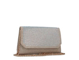 Menbur Gold Shimmer Diamanté Clutch Bag - Franklins