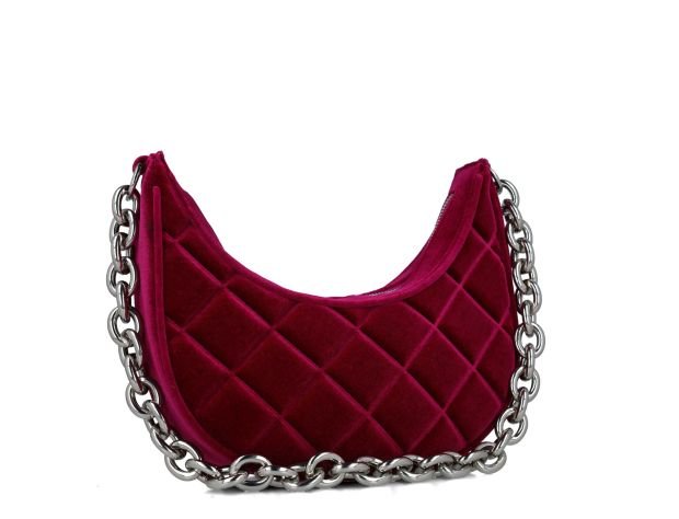 Menbur Magenta Red Velvet Handbag - Franklins