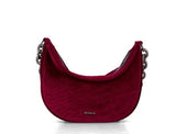 Menbur Magenta Red Velvet Handbag - Franklins