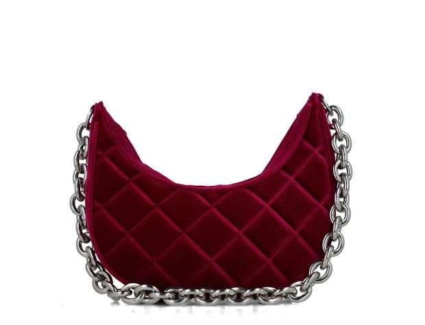 Menbur Magenta Red Velvet Handbag - Franklins