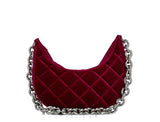 Menbur Magenta Red Velvet Handbag - Franklins