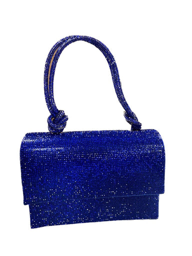 Menbur Royal Blue Diamante Clutch Bag - Franklins