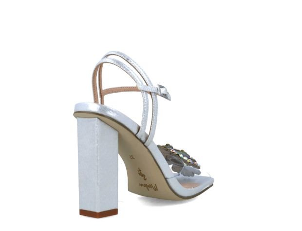 Menbur Silver Diamanté Sandal - Franklins