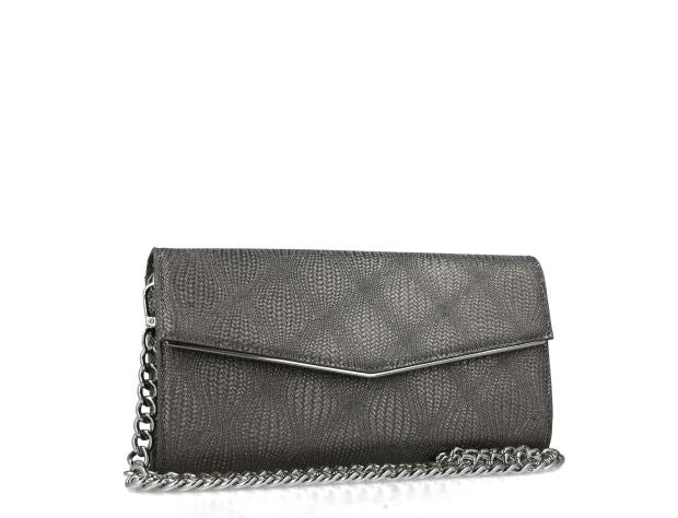 Menbur Taupe Metallic Clutch Bag - Franklins