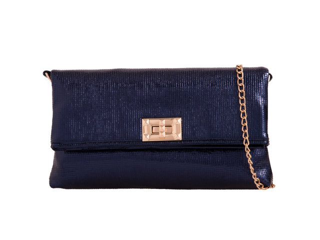 Metallic Navy Clutch Bag - Franklins