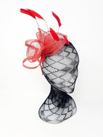 Metallic Red Feather Hairband Fascinator - Franklins