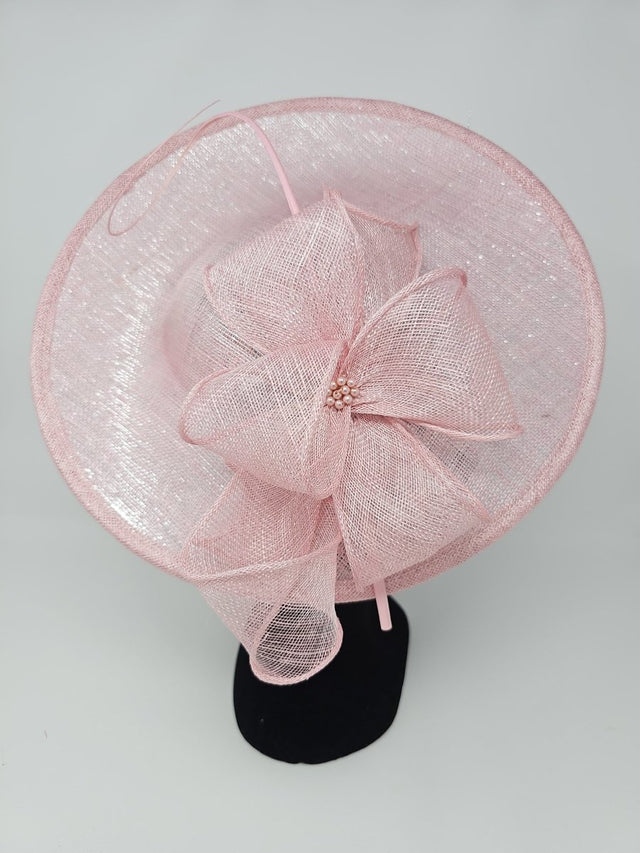 Metallic Rose Large Disc Bow Fascinator - Franklins