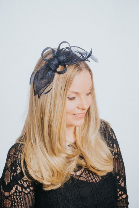 Midnight Navy Hairband Loop Fascinator - Franklins