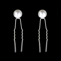 Mini Silver Pearl Hair Pins (10 pcs) - Franklins