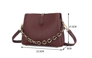 Mini Tan Crossbody Bucket Bag With Chain Detail - Franklins