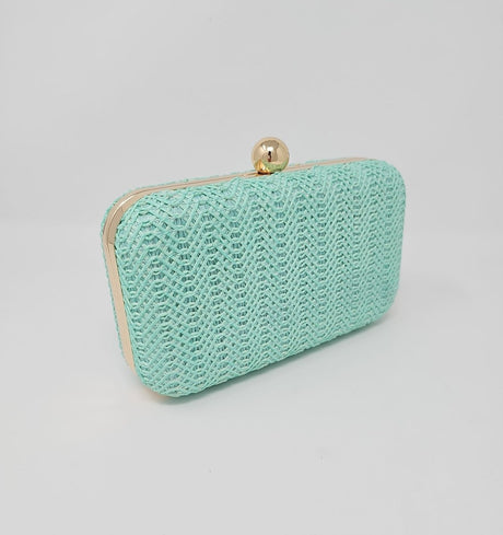 Mint Green Knit Clutch Bag - Franklins