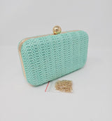 Mint Green Knit Clutch Bag - Franklins