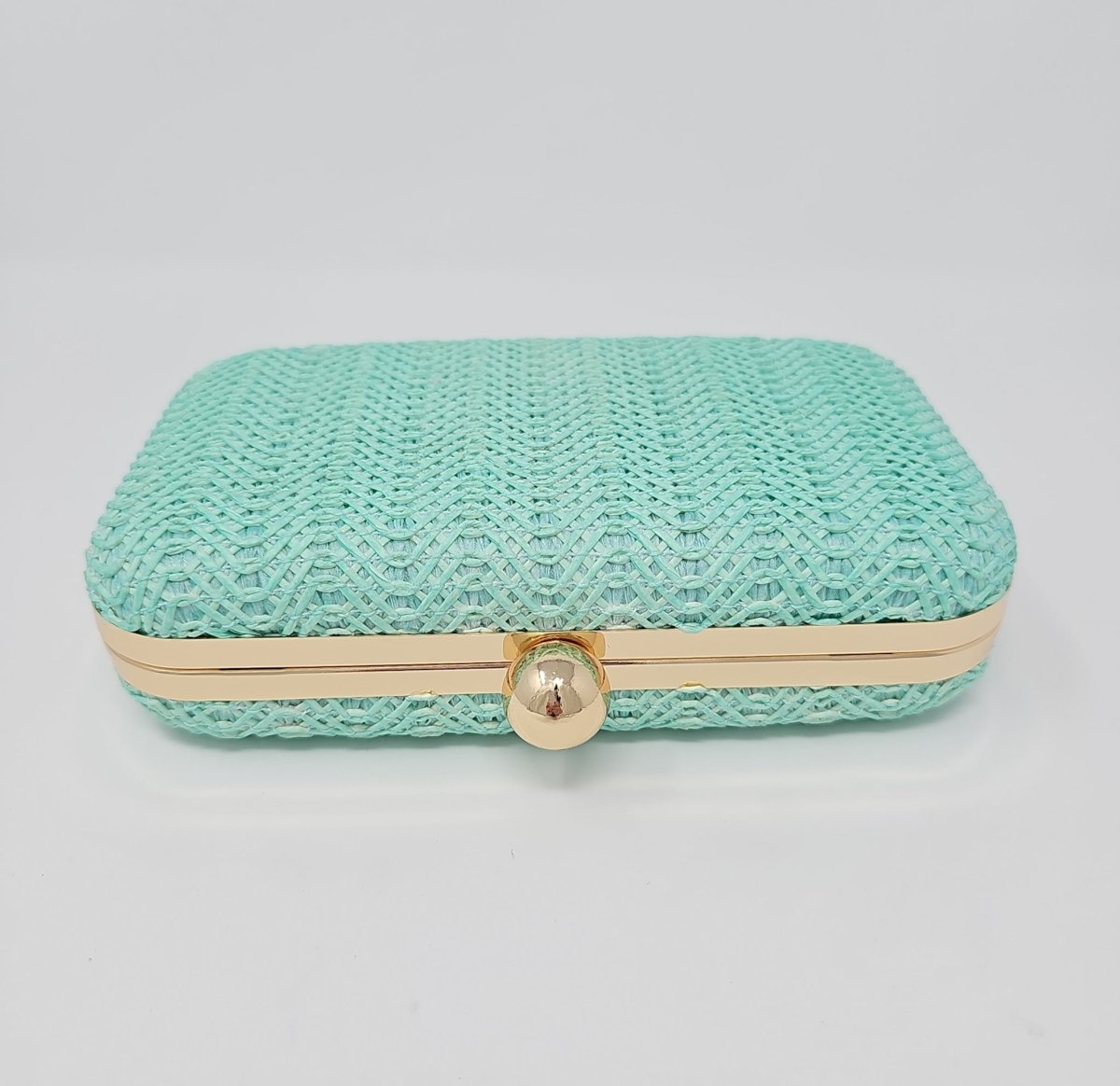 Mint Green Knit Clutch Bag - Franklins