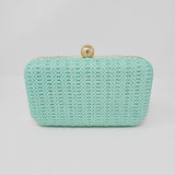 Mint Green Knit Clutch Bag - Franklins