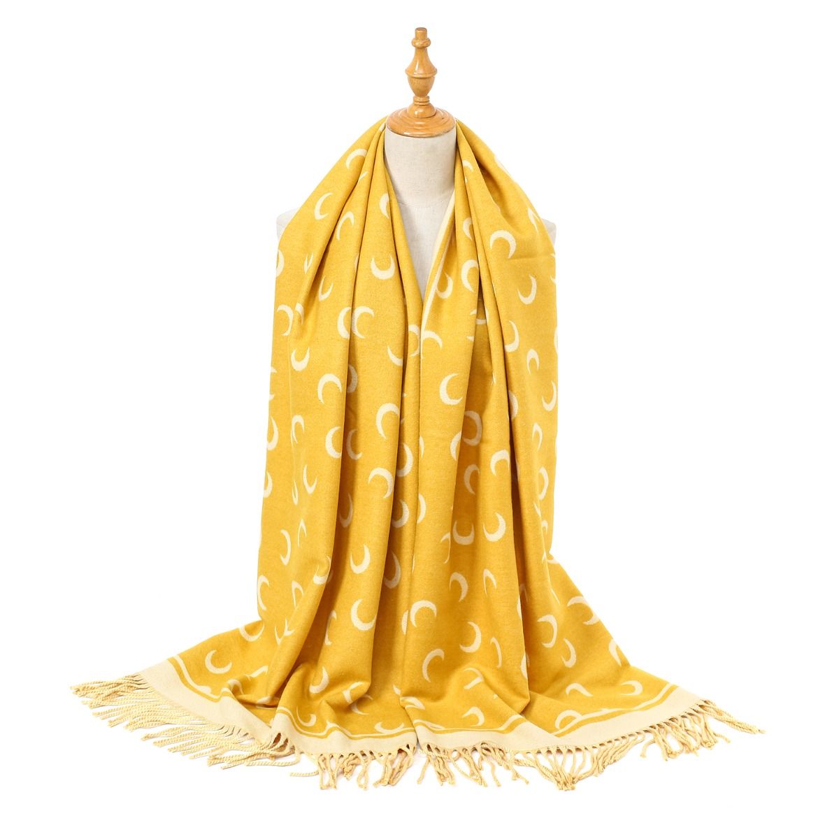 Mustard Yellow 'Moon' Pashmina Scarf - Franklins