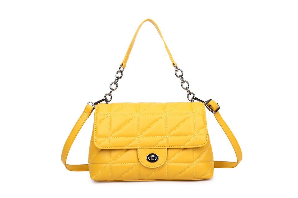 Mustard Yellow Quilted Handbag - Franklins
