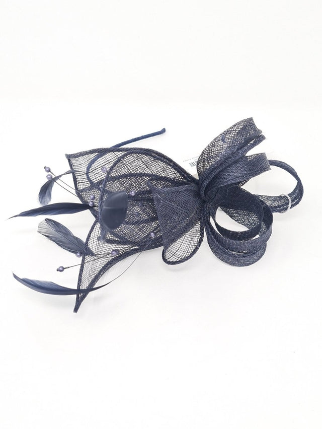 Navy Beaded Looped Fascinator - Franklins