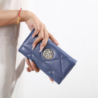 Navy Blue Quilted Tree Of Life Purse - Franklins