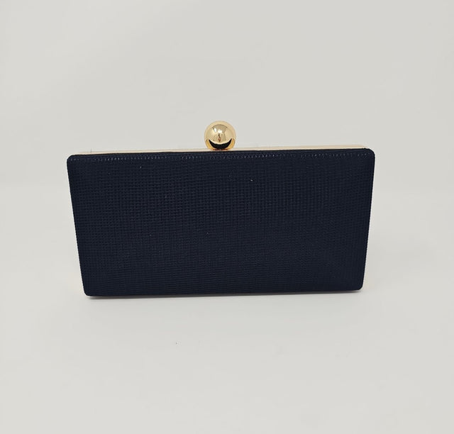 Navy Box Clutch Bag - Franklins