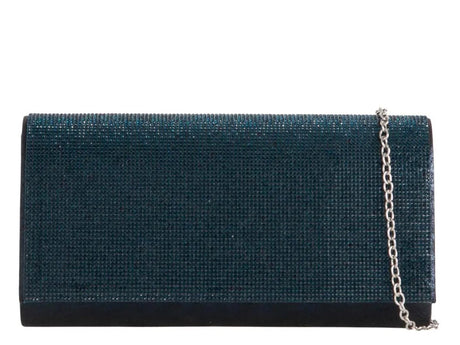 Navy Diamante Jewelled Clutch Bag - Franklins