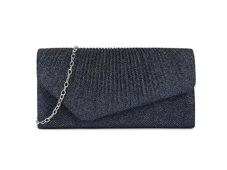 Navy Glitter Clutch Bag - Franklins