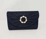 Navy Glitter Clutch Bag - Franklins