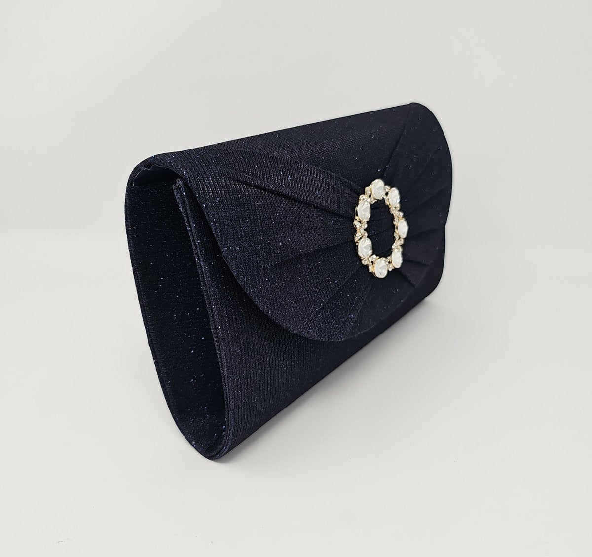 Navy Glitter Clutch Bag - Franklins