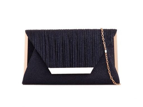 Navy Glitter Envelope Clutch Bag - Franklins