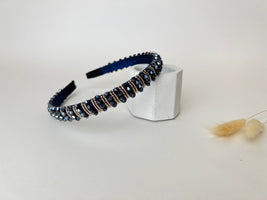 Navy & Gold Crystal Bead Hair Band - Franklins