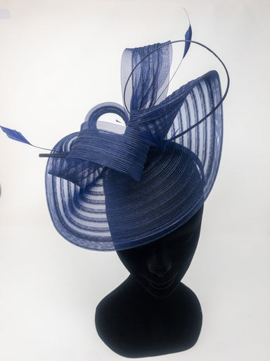 Navy Layered Looped Fascinator - Franklins