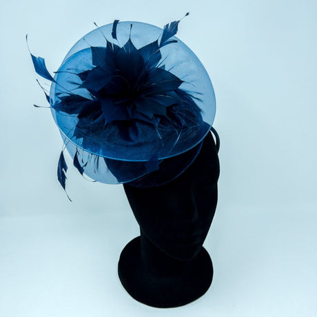 Navy Organza & Velvet Hairband Fascinator - Franklins