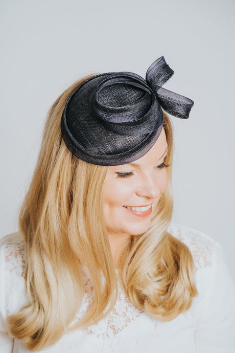 Navy Small Pillbox Fascinator - Franklins