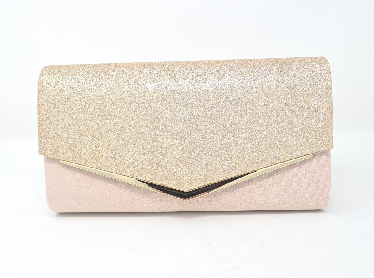 Nude Sparkle Clutch Bag - Franklins