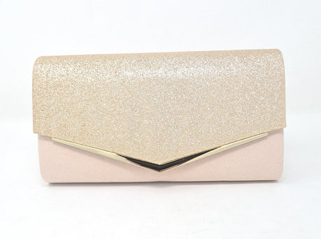 Nude Sparkle Clutch Bag - Franklins