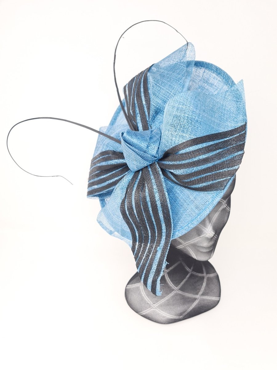 Ocean & Black Bow Disc Fascinator - Franklins