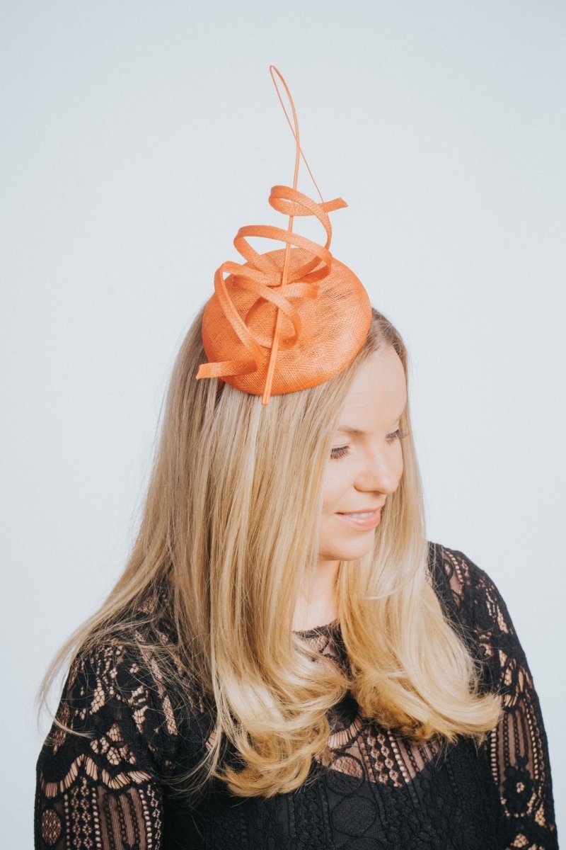 Orange Swirl Pillbox Fascinator - Franklins