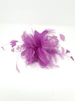Orchid Mauve Feather Comb Hairpiece - Franklins