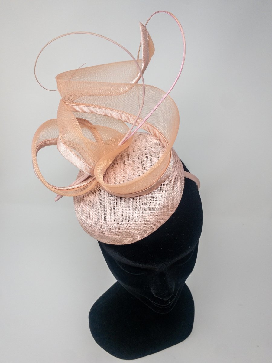 Oyster Pink Perched Loop Fascinator - Franklins